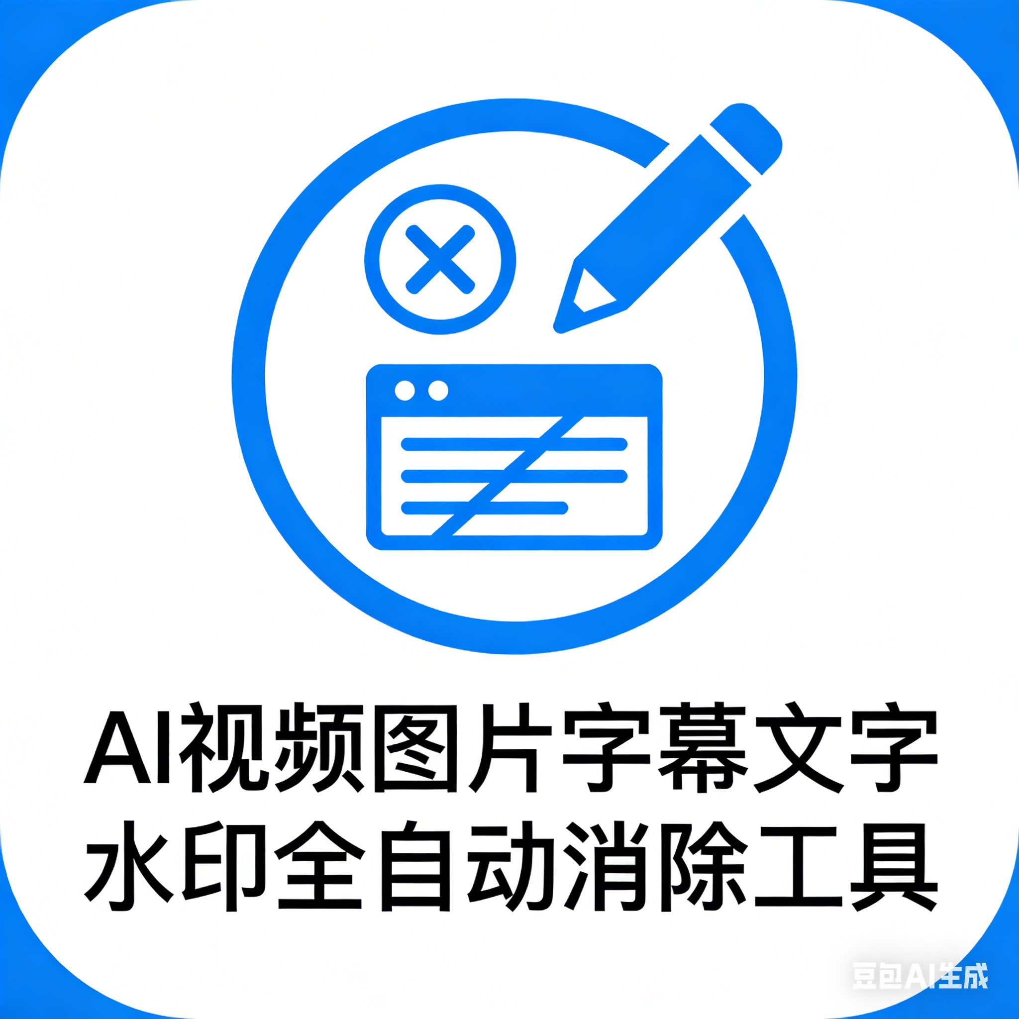 AI视频图片字幕文字水印全自动消除工具